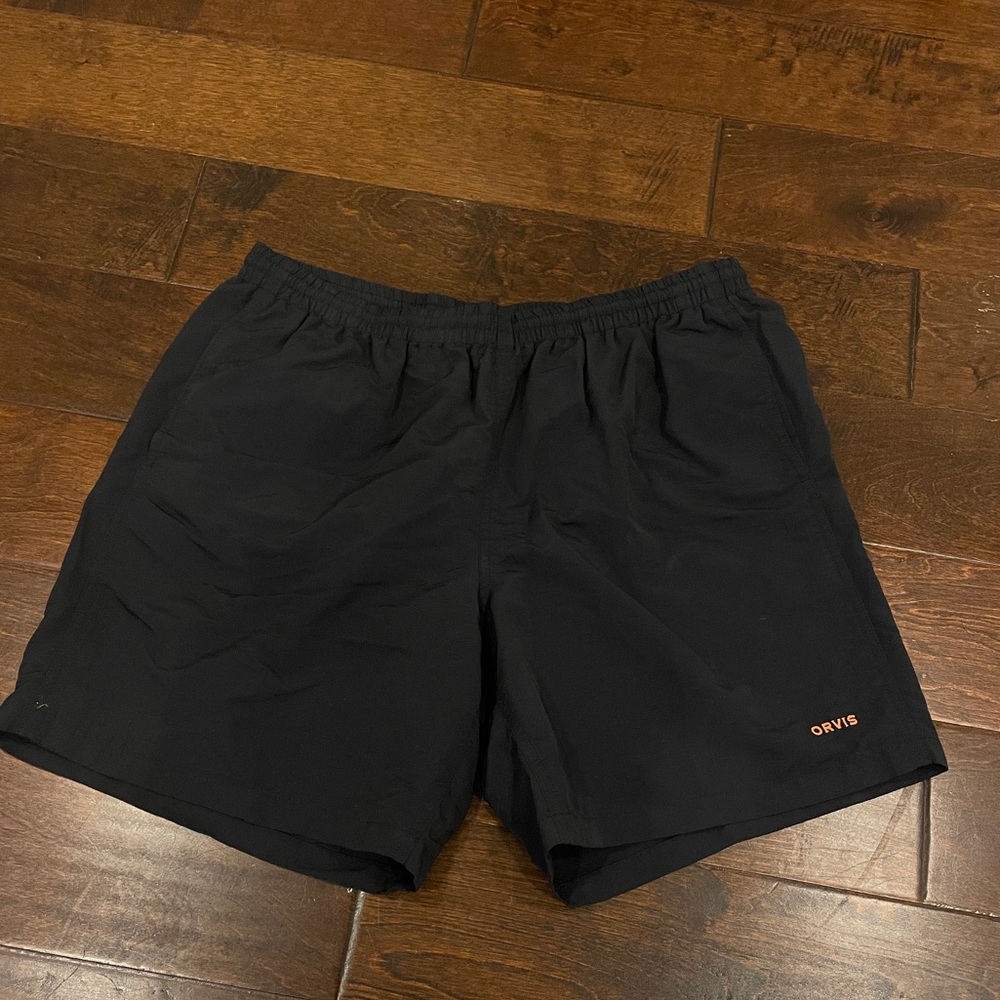 Orvis Black swim trunks